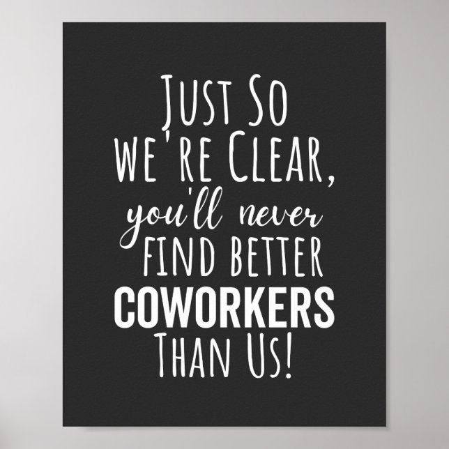 BEST GIFT FOR LEAVING COWORKERS POSTER (Front)