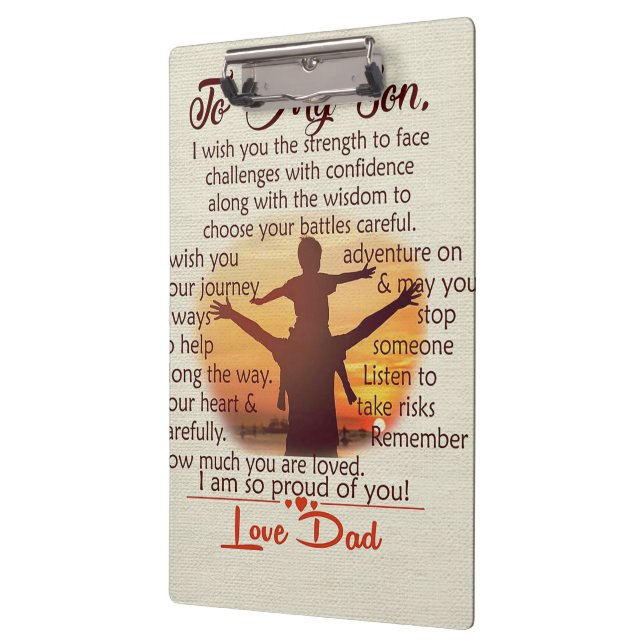 Best Gift For Son | To My Son Quotes Clipboard (Left)