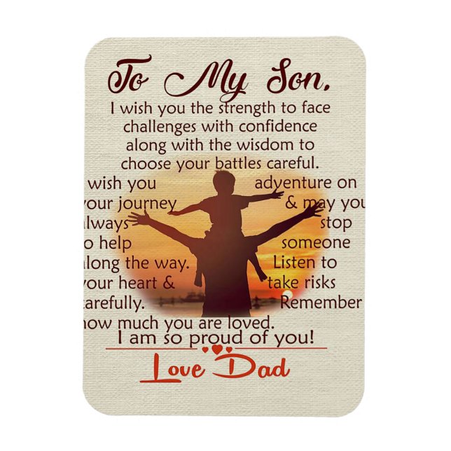 Best Gift For Son | To My Son Quotes Magnet (Vertical)