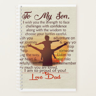 Best Gift For Son   To My Son Quotes Planner