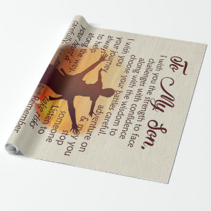 Best Gift For Son   To My Son Quotes Wrapping Paper