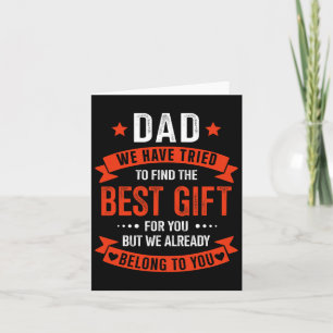 Best Gift From Kids For Fathers Day Christmas Birt Card