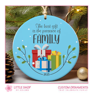 Best Gift is Family Customisable Photo Ceramic Ornament