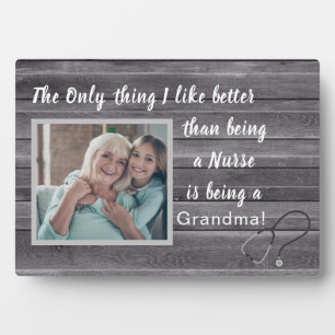 Best Gift! Nurse-Grandma Photo Plaque