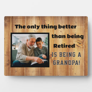 Best Gift! Retired Grandpa Photo Plaque