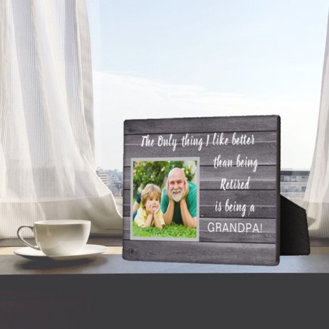 Best Gift! Retired Papa Photo Plaque (Creator Uploaded)