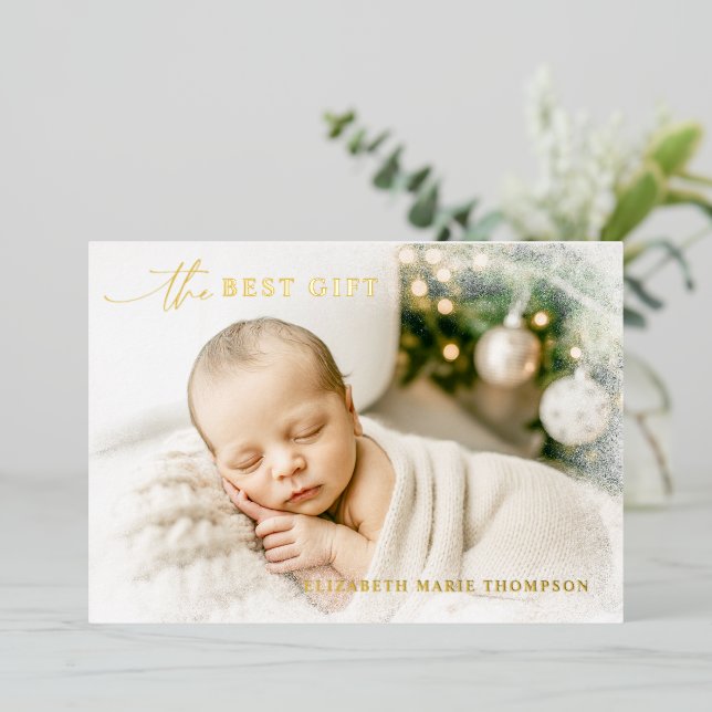 Best Gift Snow Vignette Full Photo Christmas Baby (Standing Front)
