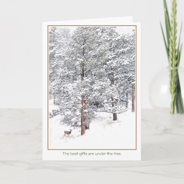 Best gifts are under the tree. holiday card (Front)