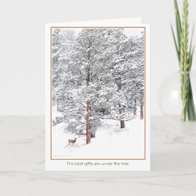 Best gifts are under the trees. holiday card (Front)