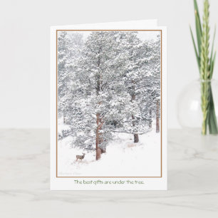 Best gifts are under the trees. holiday card