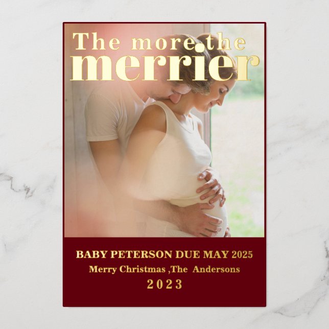 Best Gifts Family of 3 Christmas Pregnancy 2 Photo (Front)