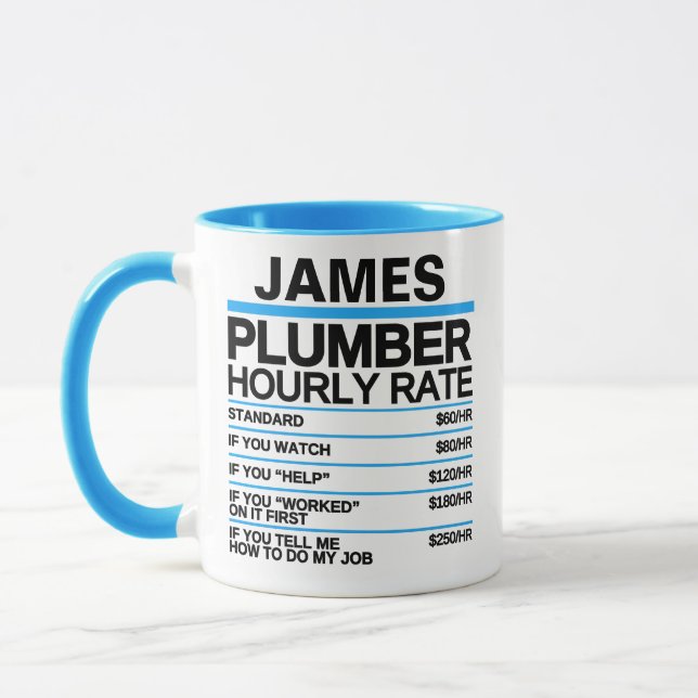 best gifts for plumbers - funny plumber mug (Left)