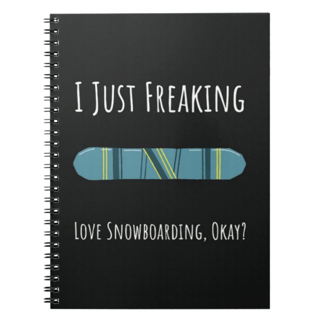 Best Gifts For Snowboarders Sport Winter Snowboard Notebook (Front)
