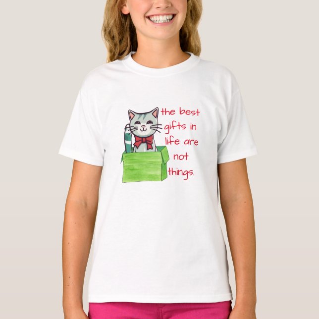 Best Gifts In Life Purr-Fect Cat Kids Shirt! T-Shirt (Front)