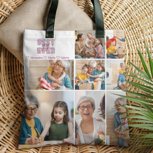 Best Gigi Ever Floral Photo Collage Tote Bag