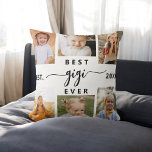 Best Gigi Ever - Grandchildren Photo Collage Cushion<br><div class="desc">Celebrate the "Best GiGi Ever" with this personalised Grandchildren Photo Collage Throw Pillow. This heartfelt gift showcases a beautifully arranged collage of cherished photos capturing special moments, complemented by a heartfelt message. Made from high-quality, soft fabric, it offers both comfort and style to any space. The removable cover is machine...</div>