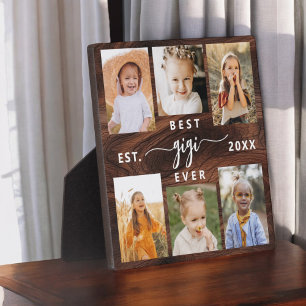 Best GiGi Ever - Grandchildren Wood Photo Collage Plaque