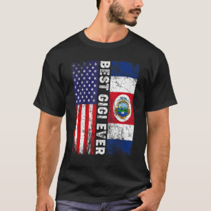 Best Gigi Ever Mother's Day Costa Rica Us Flag T-Shirt