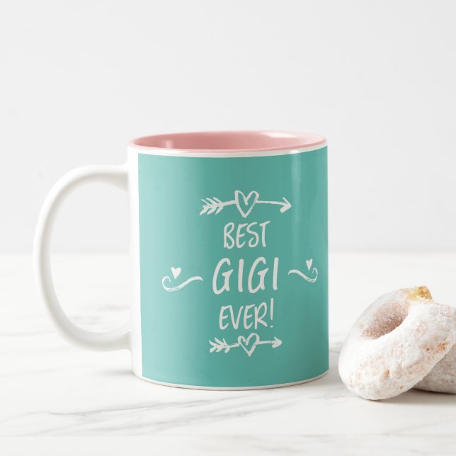 Best Gigi  Ever Two-Tone Coffee Mug (With Donut)