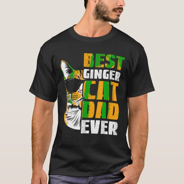 Best Ginger Cat Dad Ever Cat Lover T Shirt (Front)
