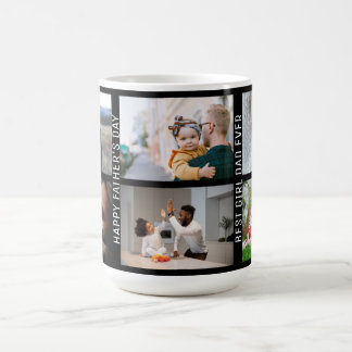 Best Girl Dad Ever Father's Day 6 photo collage  Coffee Mug