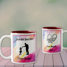 Best Girl Dad Ever Two-Tone Mug
