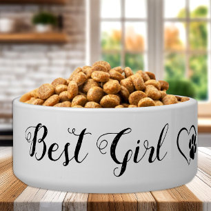 Best Girl Personalised Pet Wedding Dog Food Bowl