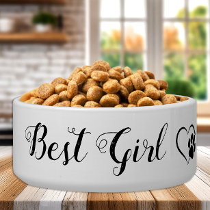 Best Girl Personalised Pet Wedding Dog Food Bowl