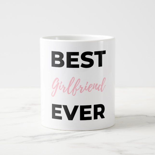 Best Girlfriend Ever Black Large Coffee Mug (Front)
