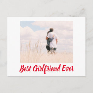 Best Girlfriend Ever Red Heart Postcard