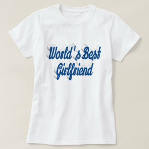 Best Girlfriend sea blue script T-Shirt