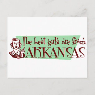Best Girls are from Arkansas Postcard
