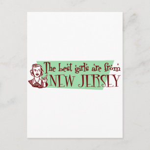 Best Girls are from New Jersey Postcard