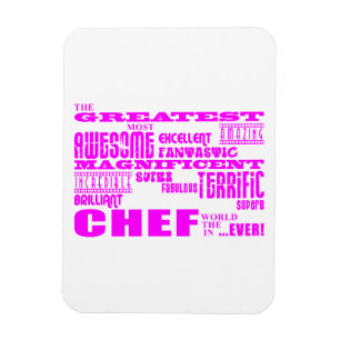 Best Girls Chefs Birthdays : Pink Greatest Chef Magnet