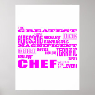 Best Girls Chefs Birthdays : Pink Greatest Chef Poster
