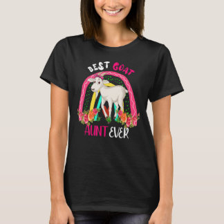 Best Goat Aunt Ever Cute Goat Bow Tie Farm Mother' T-Shirt