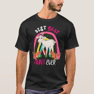 Best Goat Aunt Ever Cute Goat Bow Tie Farm Mother' T-Shirt