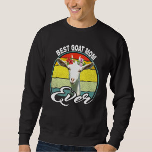 Best Goat Mum Ever Retro Vintage Goat Mum Rancher Sweatshirt