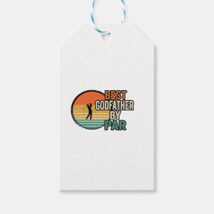 Best Godfather by Par Vintage Golf Vector Design_1 Gift Tags