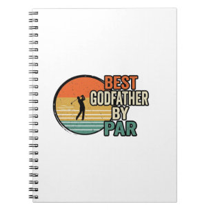 Best Godfather by Par Vintage Golf Vector Design_1 Notebook
