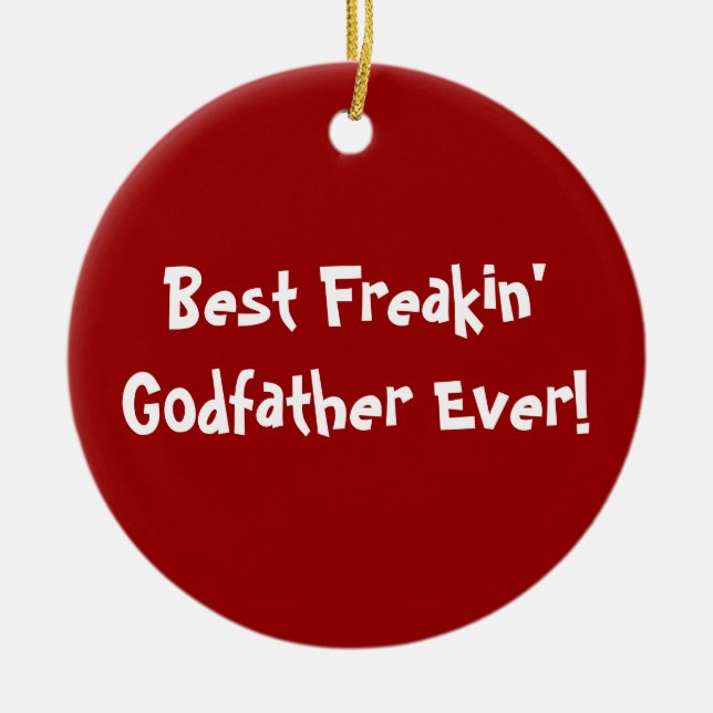 Best Godfather Ceramic Tree Decoration (Front)