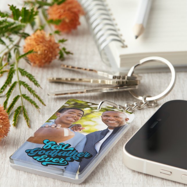 Best Godfather Ever Photo Key Ring (Front Right)