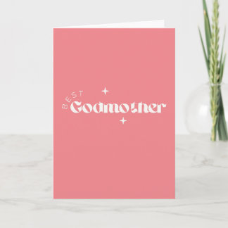 Best Godmother Card - Pink Background 