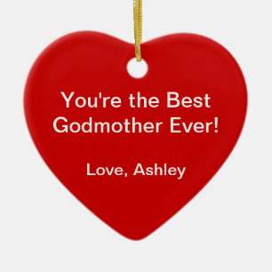 Best Godmother Ceramic Ornament