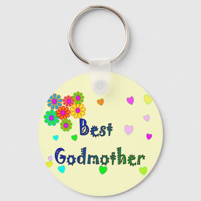 Best Godmother Gifts Key Ring (Front)