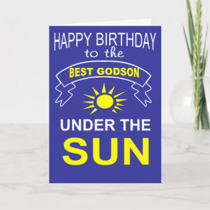 best godson birthday wish card