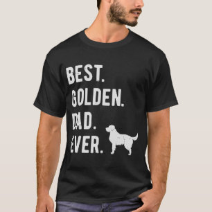 Best Golden Dad Ever Mens Golden Retriever Dog T-Shirt