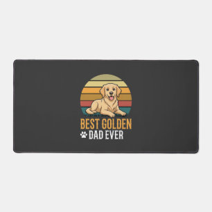 Best Golden Retriever Dad Ever Retro Dog Desk Mat