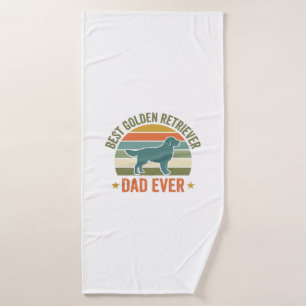 Best Golden Retriever Dad Ever Vintage Dog Shirt_1 Bath Towel