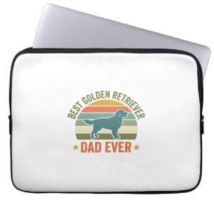 Best Golden Retriever Dad Ever Vintage Dog Shirt_1 Laptop Sleeve